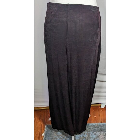 Vintage Studio C Corporate Goth Vampire Black Shimmer Maxi Skirt - Picture 6 of 7